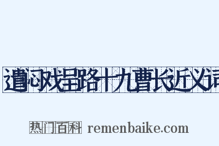 遣闷戏呈路十九曹长近义词是什么意思的图片